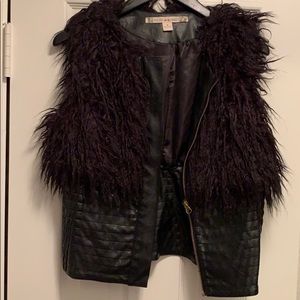 Black Faux Fur Vest